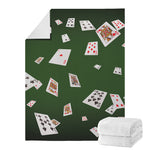 Flying Poker Cards Print Blanket