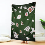 Flying Poker Cards Print Blanket