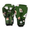 Flying Poker Cards Print Boxing Gloves