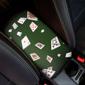 Flying Poker Cards Print Car Center Console Cover
