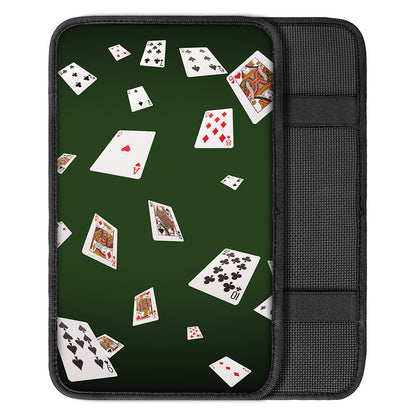 Flying Poker Cards Print Car Center Console Cover