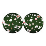 Flying Poker Cards Print Car Coasters