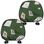 Flying Poker Cards Print Car Headrest Covers