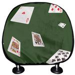 Flying Poker Cards Print Car Headrest Covers