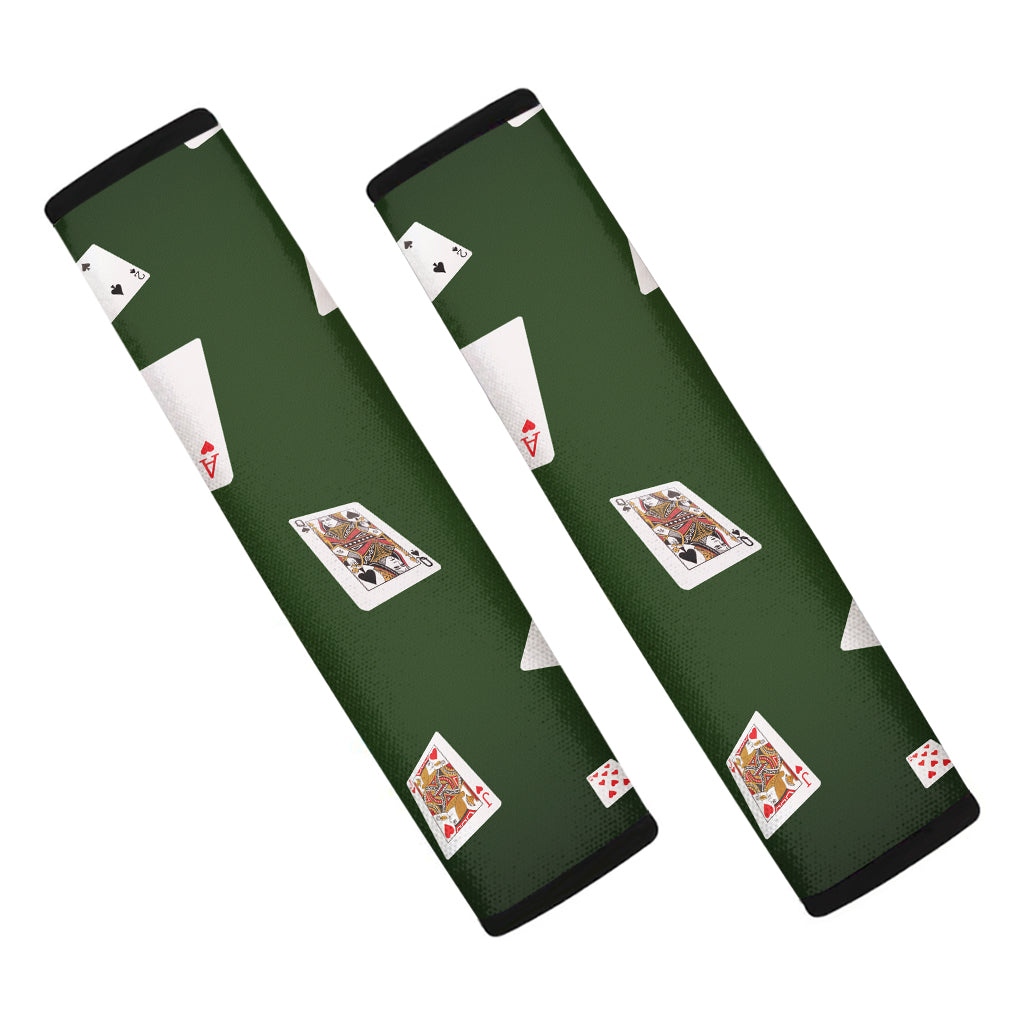 Flying Poker Cards Print Car Seat Belt Covers