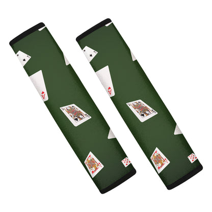 Flying Poker Cards Print Car Seat Belt Covers
