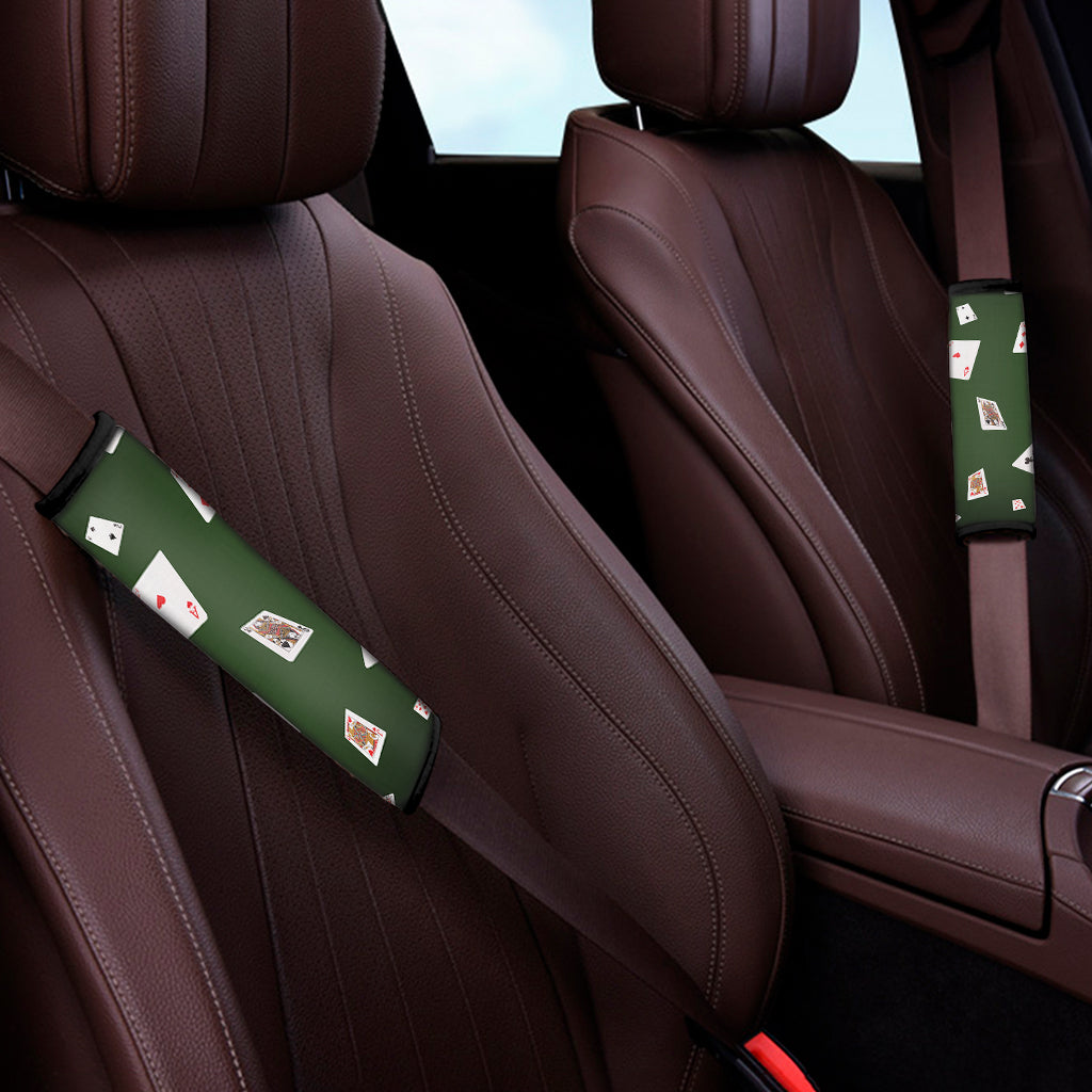 Flying Poker Cards Print Car Seat Belt Covers
