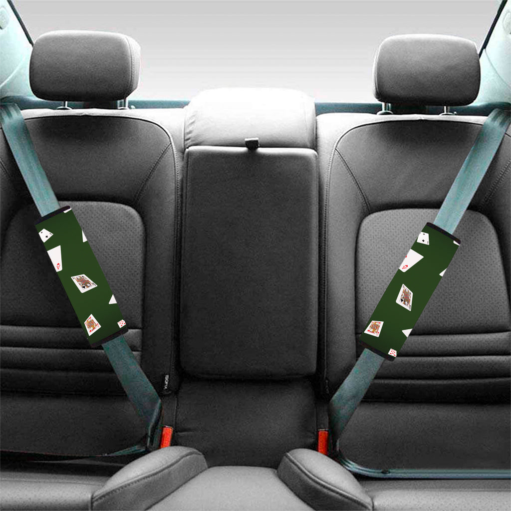Flying Poker Cards Print Car Seat Belt Covers