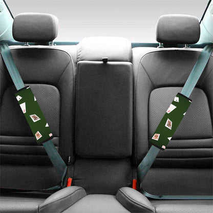 Flying Poker Cards Print Car Seat Belt Covers