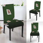 Flying Poker Cards Print Dining Chair Slipcover