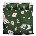 Flying Poker Cards Print Duvet Cover Bedding Set
