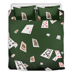 Flying Poker Cards Print Duvet Cover Bedding Set