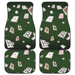 Flying Poker Cards Print Front and Back Car Floor Mats