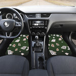 Flying Poker Cards Print Front and Back Car Floor Mats