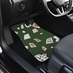 Flying Poker Cards Print Front and Back Car Floor Mats