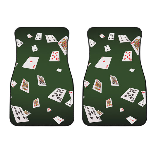 Flying Poker Cards Print Front Car Floor Mats