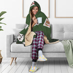 Flying Poker Cards Print Hooded Blanket
