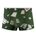 Flying Poker Cards Print Men's Boxer Briefs