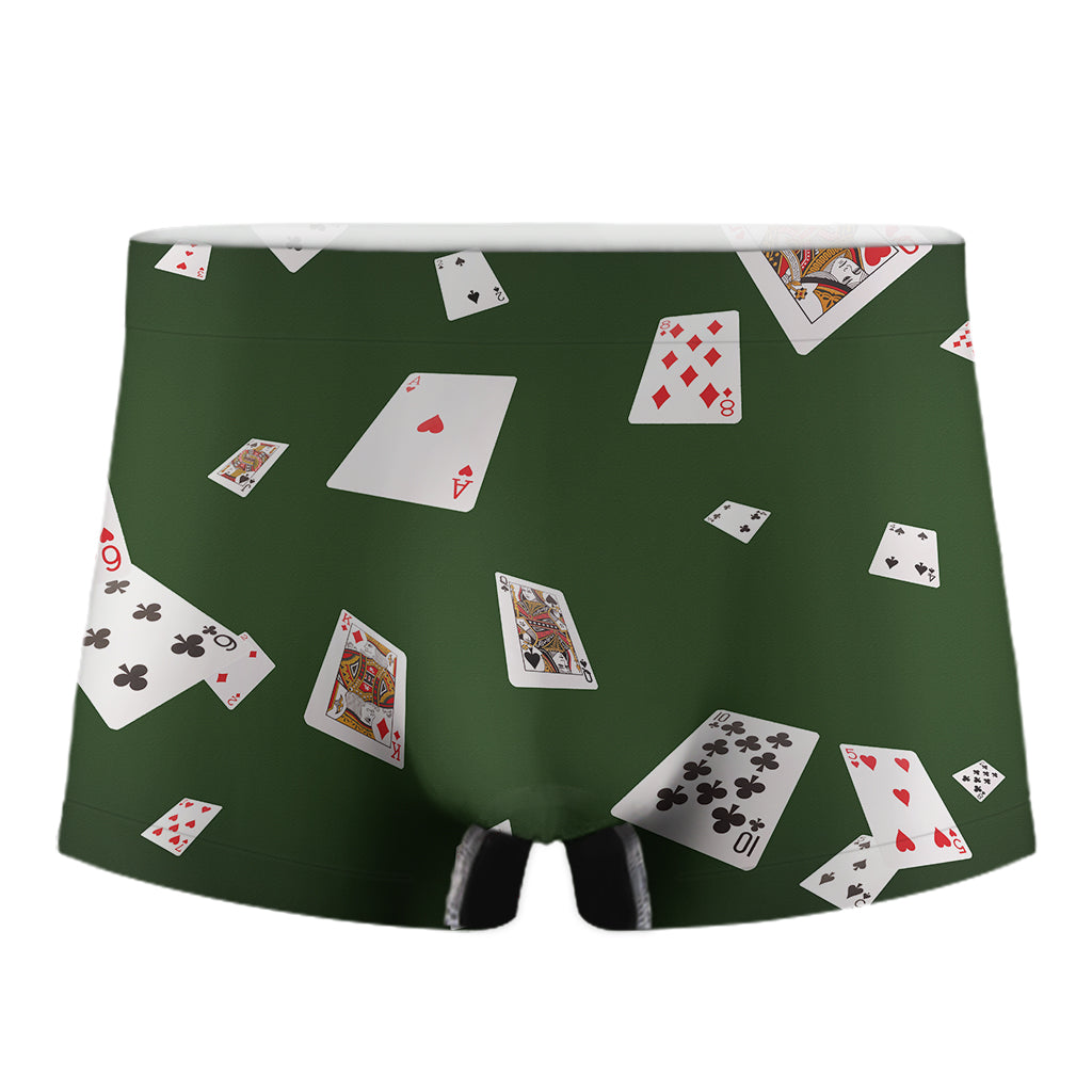 Flying Poker Cards Print Men's Boxer Briefs