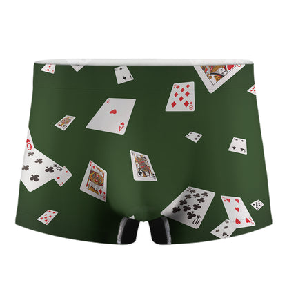 Flying Poker Cards Print Men's Boxer Briefs