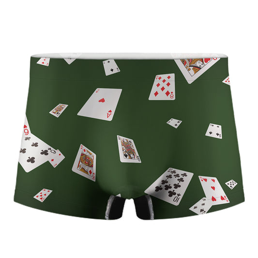 Flying Poker Cards Print Men's Boxer Briefs