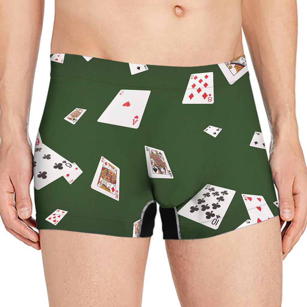 Flying Poker Cards Print Men's Boxer Briefs