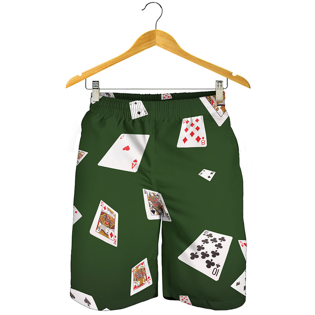 Flying Poker Cards Print Men's Shorts