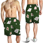 Flying Poker Cards Print Men's Shorts