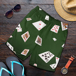 Flying Poker Cards Print Men's Shorts