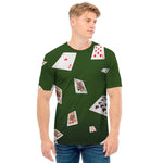 Flying Poker Cards Print Men's T-Shirt