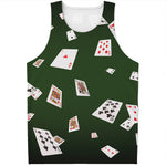 Flying Poker Cards Print Men's Tank Top
