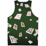Flying Poker Cards Print Men's Tank Top