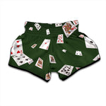 Flying Poker Cards Print Muay Thai Boxing Shorts