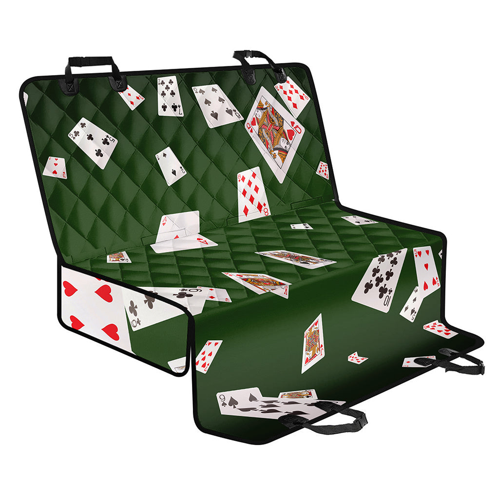Flying Poker Cards Print Pet Car Back Seat Cover