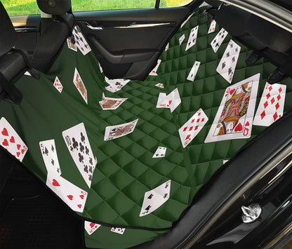 Flying Poker Cards Print Pet Car Back Seat Cover