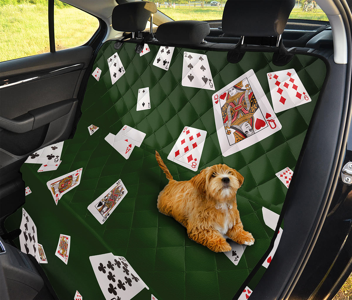 Flying Poker Cards Print Pet Car Back Seat Cover