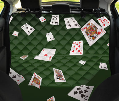 Flying Poker Cards Print Pet Car Back Seat Cover