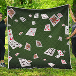 Flying Poker Cards Print Quilt