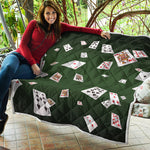 Flying Poker Cards Print Quilt