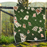 Flying Poker Cards Print Quilt