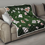 Flying Poker Cards Print Quilt