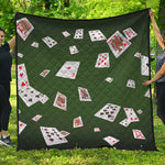 Flying Poker Cards Print Quilt