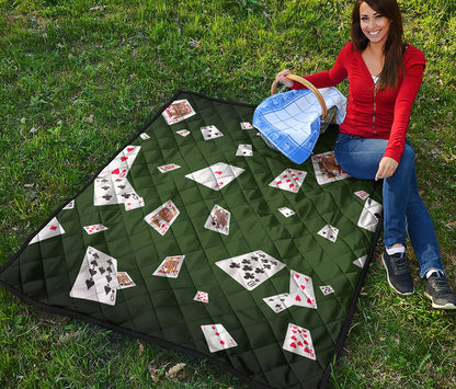 Flying Poker Cards Print Quilt