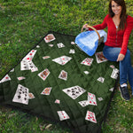 Flying Poker Cards Print Quilt