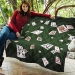 Flying Poker Cards Print Quilt