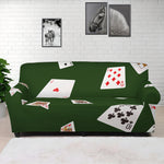 Flying Poker Cards Print Sofa Cover