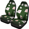 Flying Poker Cards Print Universal Fit Car Seat Covers