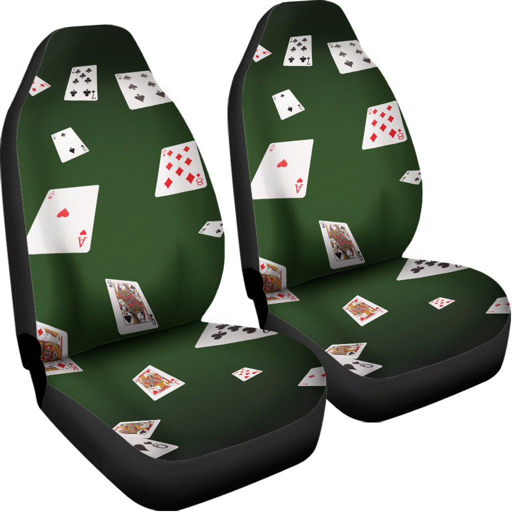 Flying Poker Cards Print Universal Fit Car Seat Covers