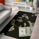 Flying US Dollar Print Area Rug