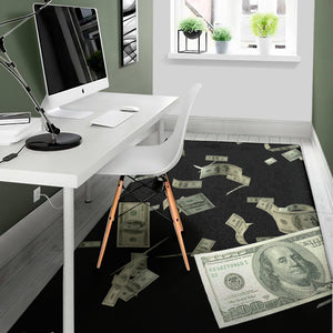 Flying US Dollar Print Area Rug